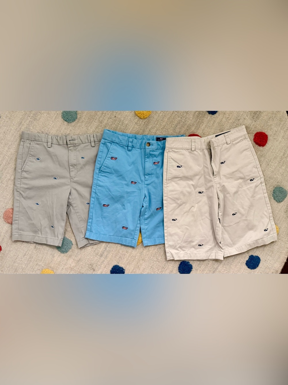 Lot of Vineyard Vines Boys Whale Embroidered Shorts Trio
